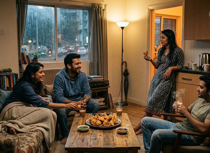 Chai and Samosas with friends and loved ones
